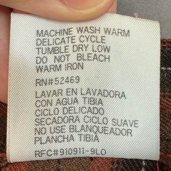 White Stag skirt women 12 vintage pleated plaid flannel mini brown - Picture 6 of 8